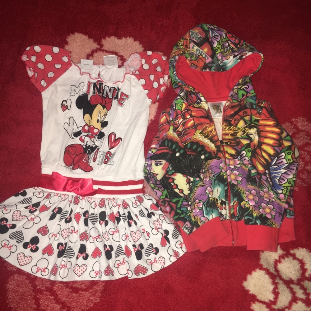 Disney 1 Piece & Ed Hardy Jacket Size 5 Kids